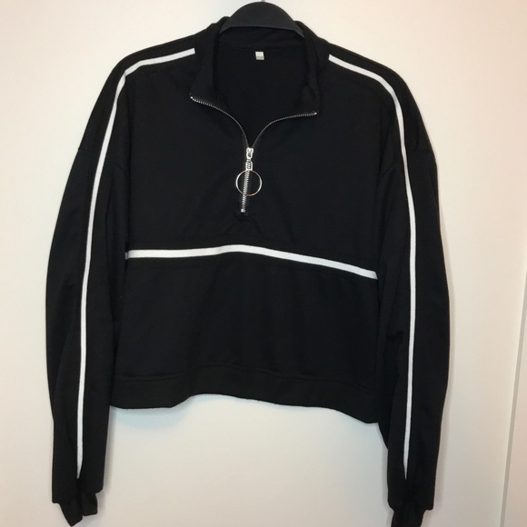 SHEIN Half Zip Crewneck Sweatshirt - Picture 5 of 10